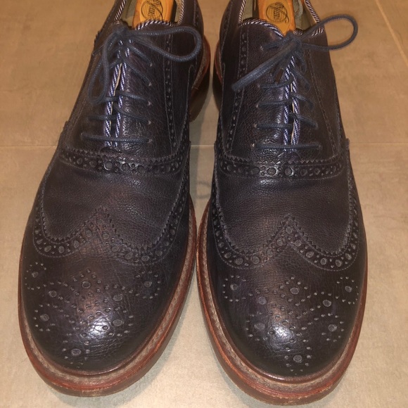 O’Keeffe Blue Leather Brogues - Picture 2 of 6